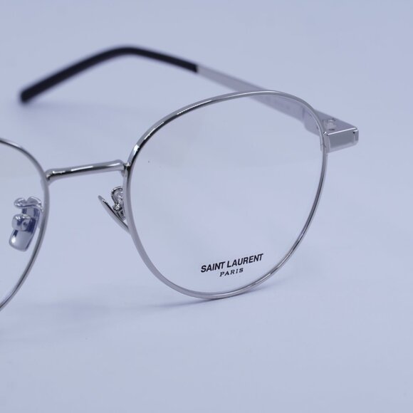 Saint Laurent SL532 005 Eyeglasses Silver 53mm Round Frame - Picture 2 of 11